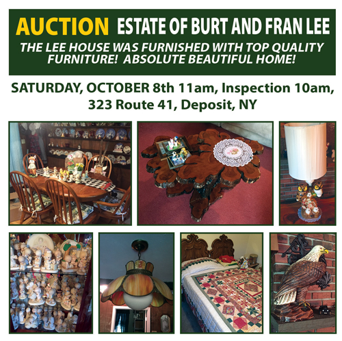 Lee Estate Auction October Eigth at Ten